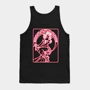 Alphonse Mucha Neon Tank Top